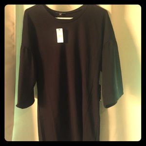 Black bell sleeved dress